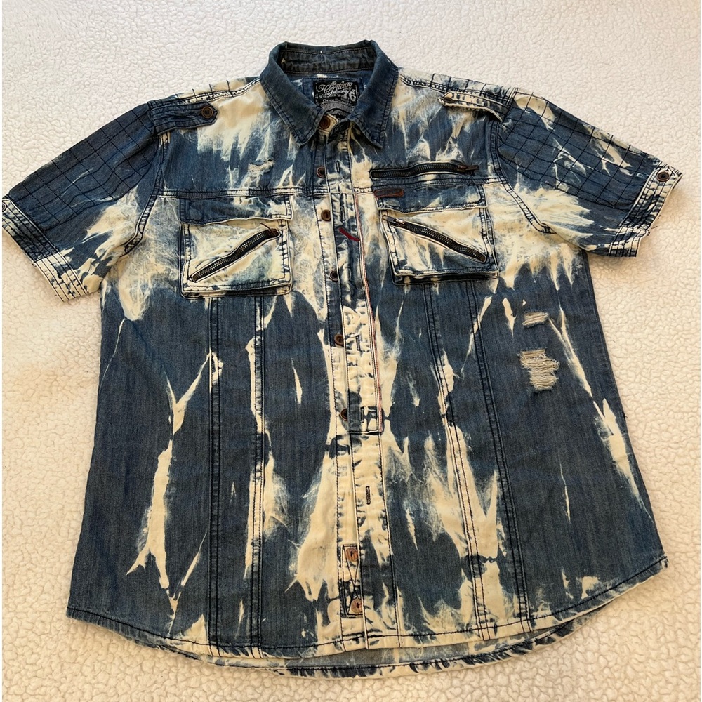 🥈 Heritage America Acid Washed Denim Shirt